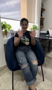 Paciente con hiperhidrosis palmar operada de simpatectomia